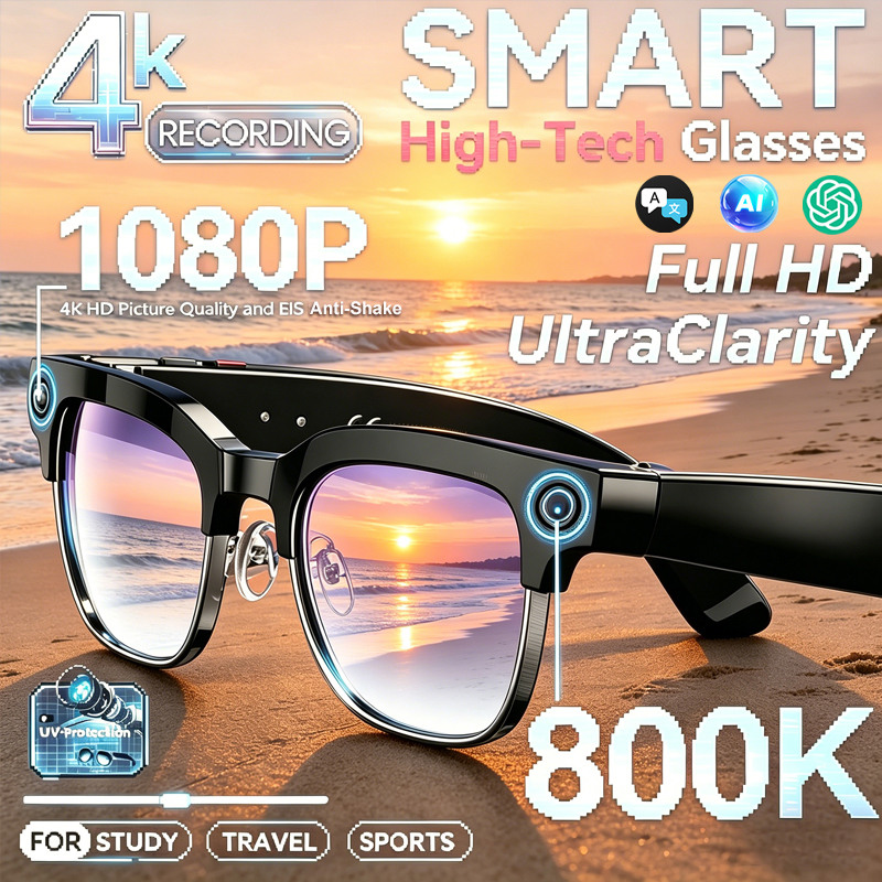 Audio Music To Video - Smart Camera Glasses Photo and Audio