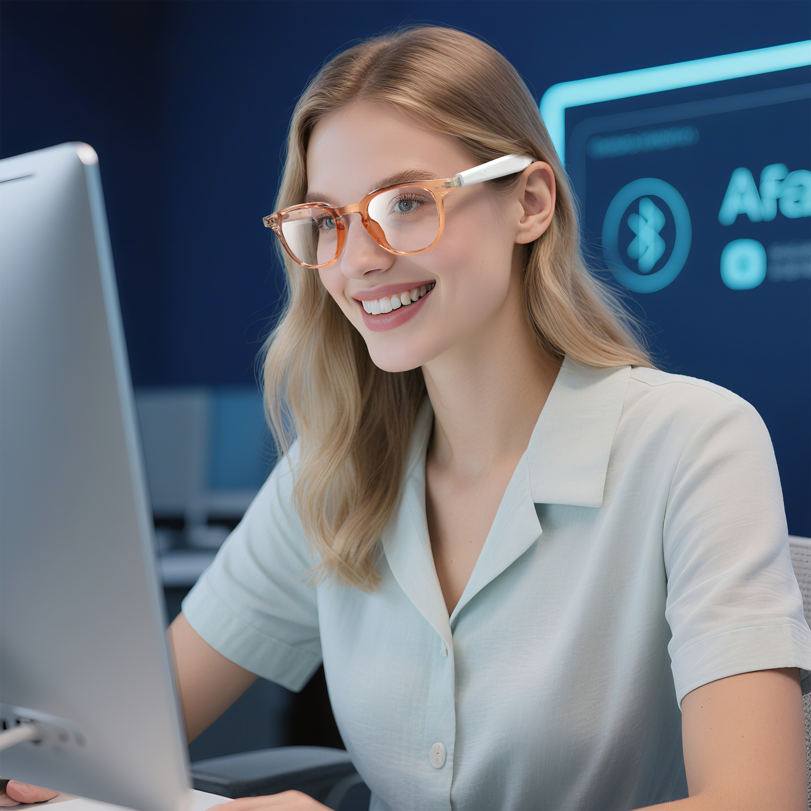 Audio Music To Video - Photochromic Smart Glasses Anti-Blue Wireless Music