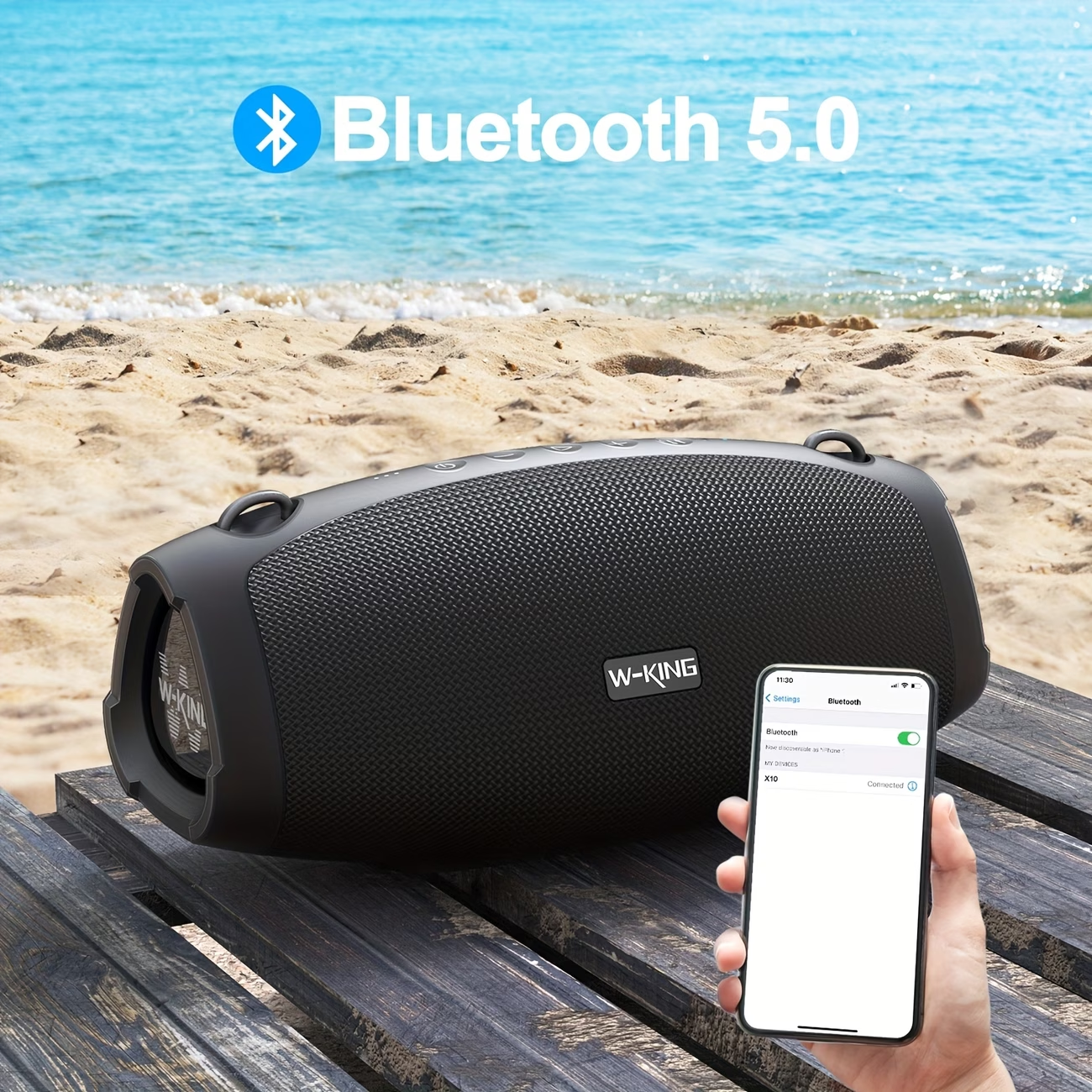 Audio Music King - W-KING 120W Max Loud Wireless Boombox