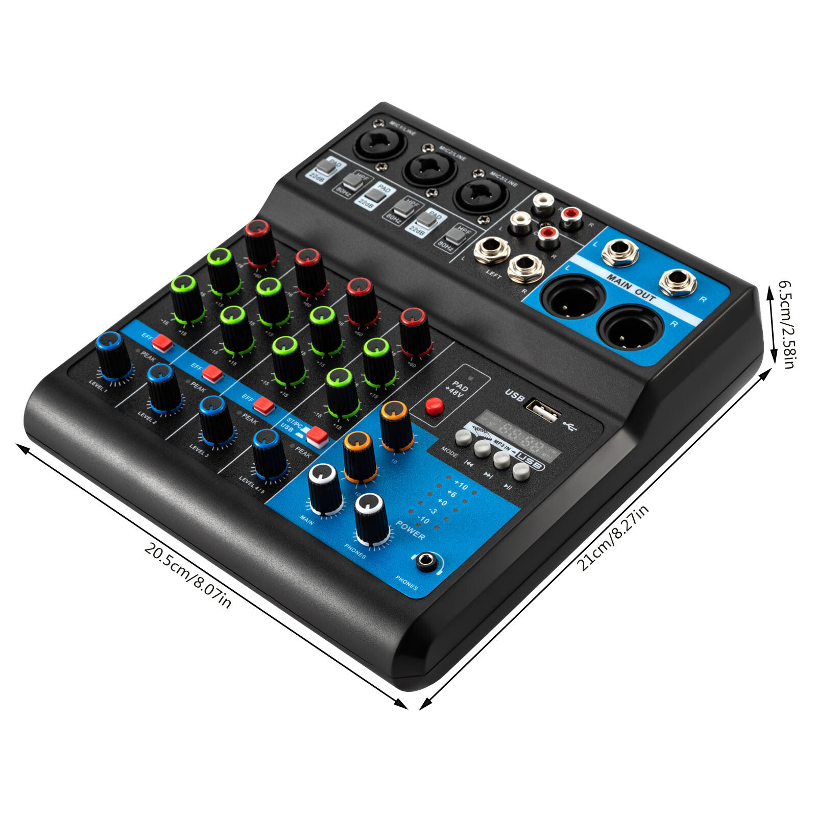 5-Channel Mixing Console Live  - Audio To Music ulasan dan harga