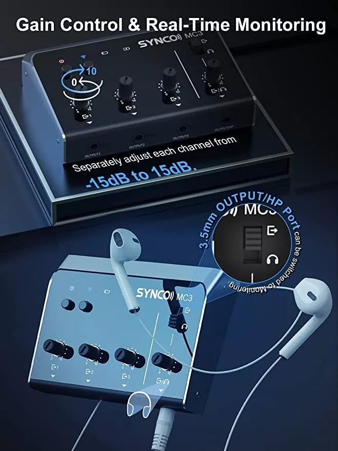 Synco MC3 Lite Audio Mixer 4 C - Audio Music To Video ulasan dan harga