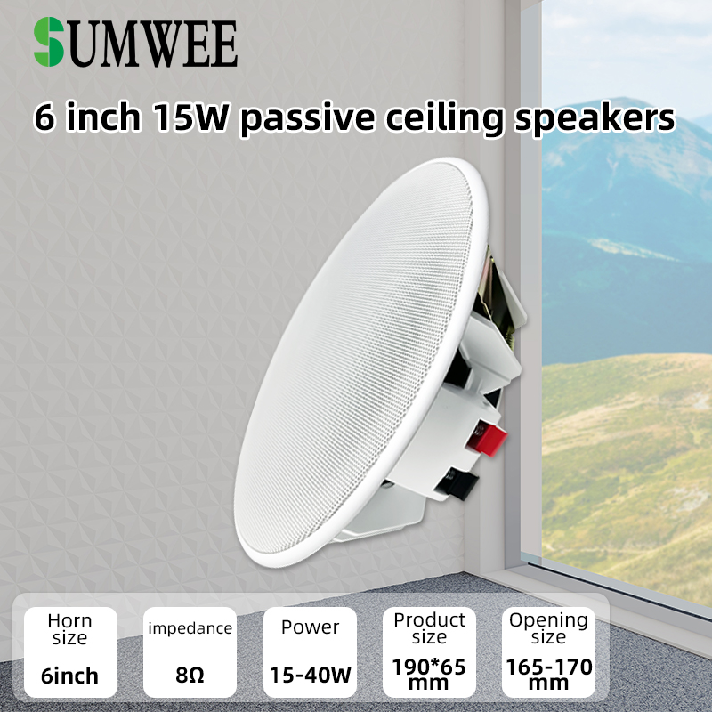 6 Inch 8ohm Ceiling Speaker Fu - Audio Music Background ulasan dan harga