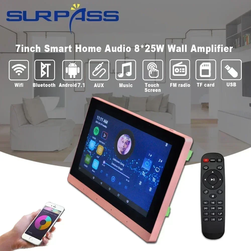 7inch WiFi In Wall Amplifier T - Audio Music Background ulasan dan harga