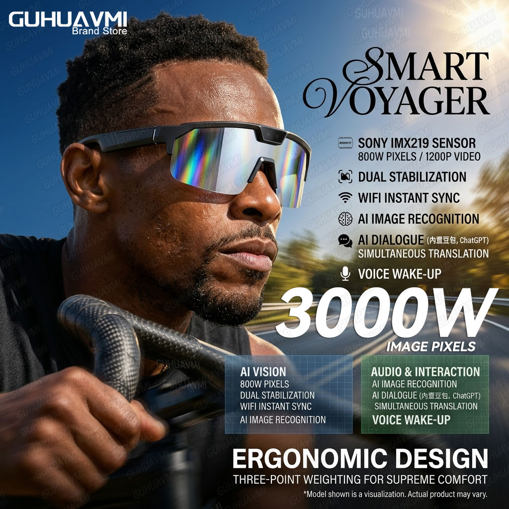 Photochromic Smart Glasses 120 - Audio Music To Video ulasan dan harga