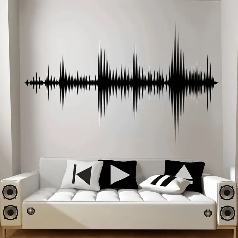 Sound Boeing Wave Wall Sticker - Audio Music Wallpaper ulasan dan harga