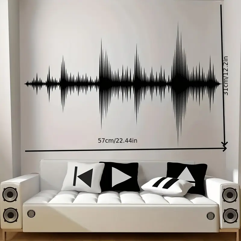 Sound Boeing Wave Wall Sticker - Audio Music Wallpaper ulasan dan harga