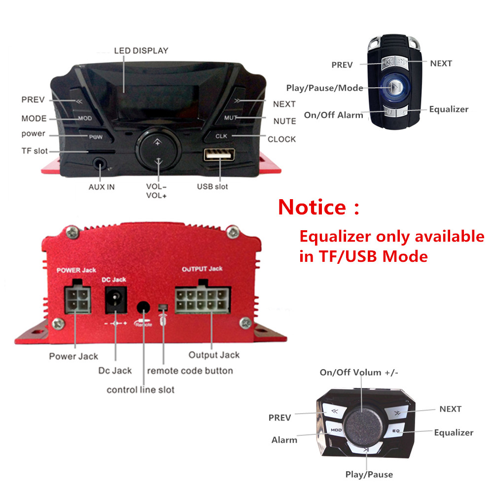 12V 4 Channel UTV ATV Golf Car - Audio Music Mp3 Free ulasan dan harga