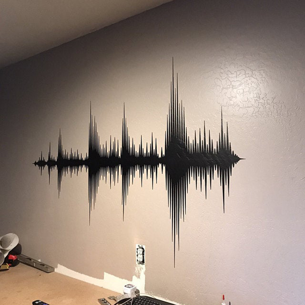 Audio Wave Wall Decal Sound Wa - Audio Music Wallpaper ulasan dan harga