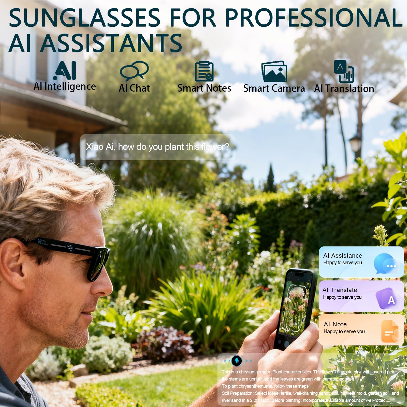 Black Smart Ai Glasses for Men - Audio Music To Video ulasan dan harga