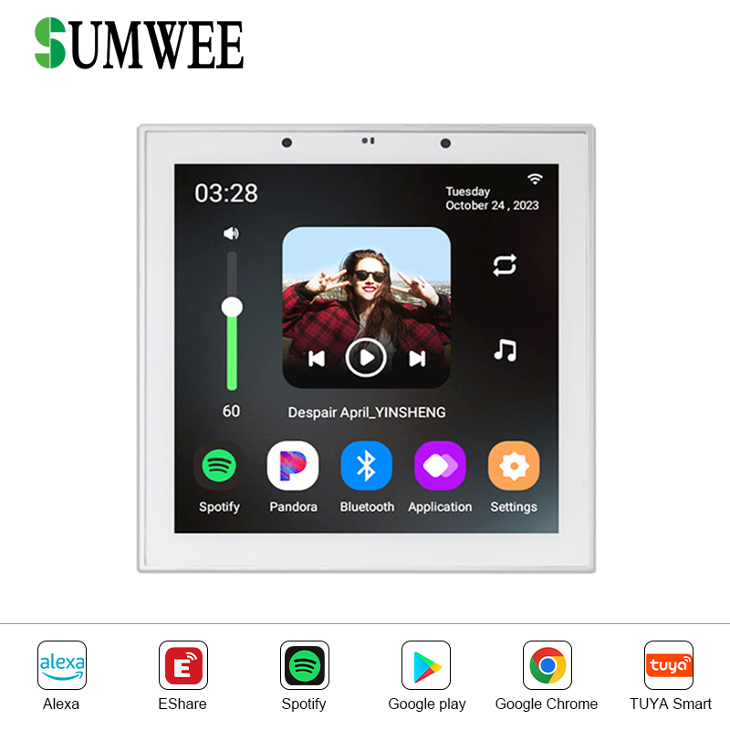 Smart Home Touch Screen 4 Inch - Audio Music Background ulasan dan harga