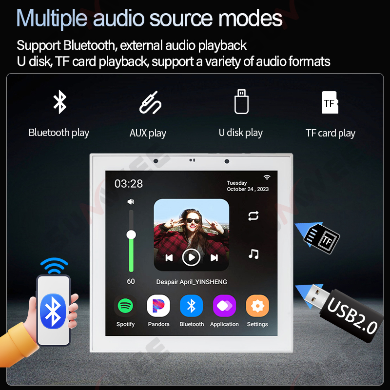Smart Home Touch Screen 4 Inch - Audio Music Background ulasan dan harga