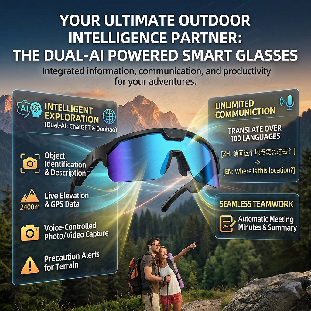 2026 New AI Smart Sports Glass - Audio Music To Video ulasan dan harga