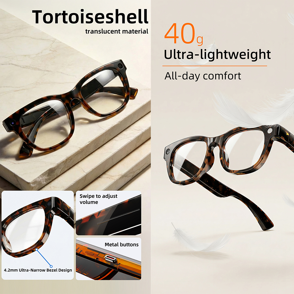 G600 Pro AI Smart Glasses 13MP - Audio Music To Video ulasan dan harga
