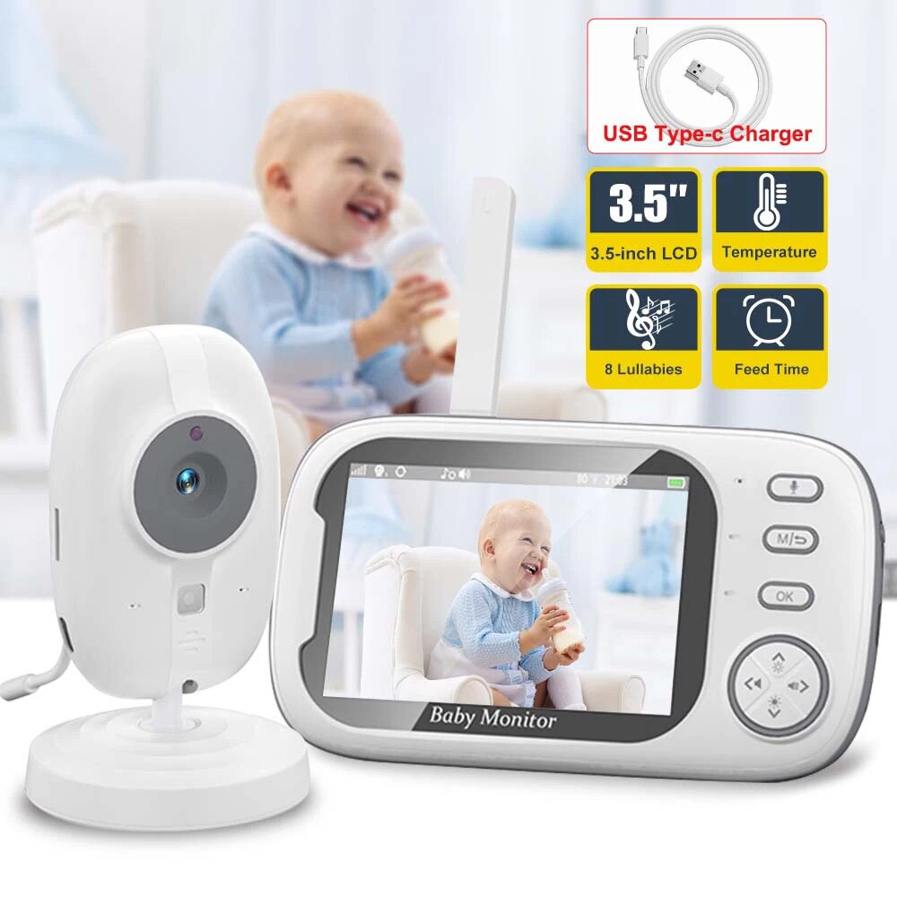 3.5'' Video Baby Monitor 2.4G  - Audio Music To Video ulasan dan harga