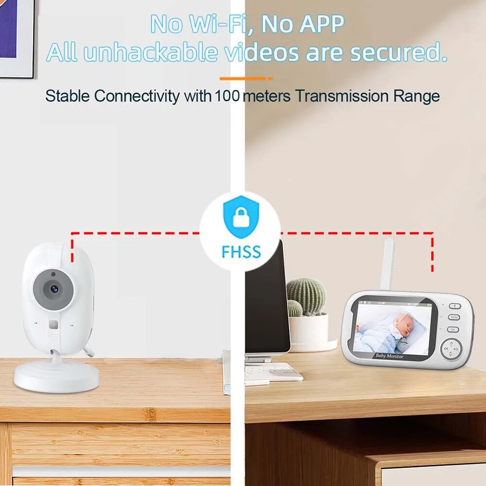 3.5'' Video Baby Monitor 2.4G  - Audio Music To Video ulasan dan harga