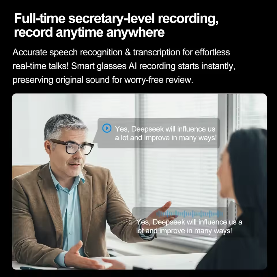 2026 New AI Smart Glasses with - Audio Music To Video ulasan dan harga