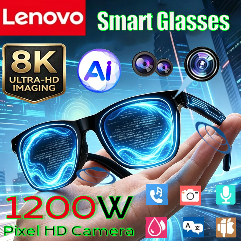 Lenovo AI 8K Camera Sunglasses - Audio To Music ulasan dan harga