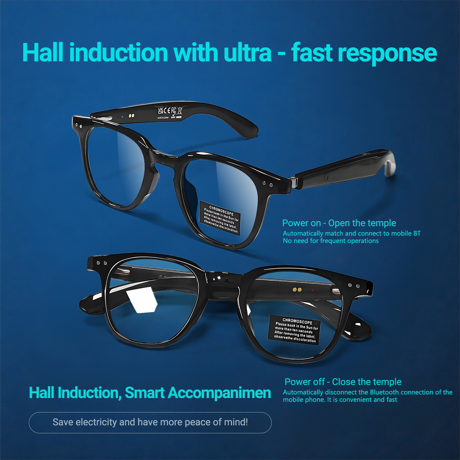 Photochromic Smart Glasses Ant - Audio Music To Video ulasan dan harga