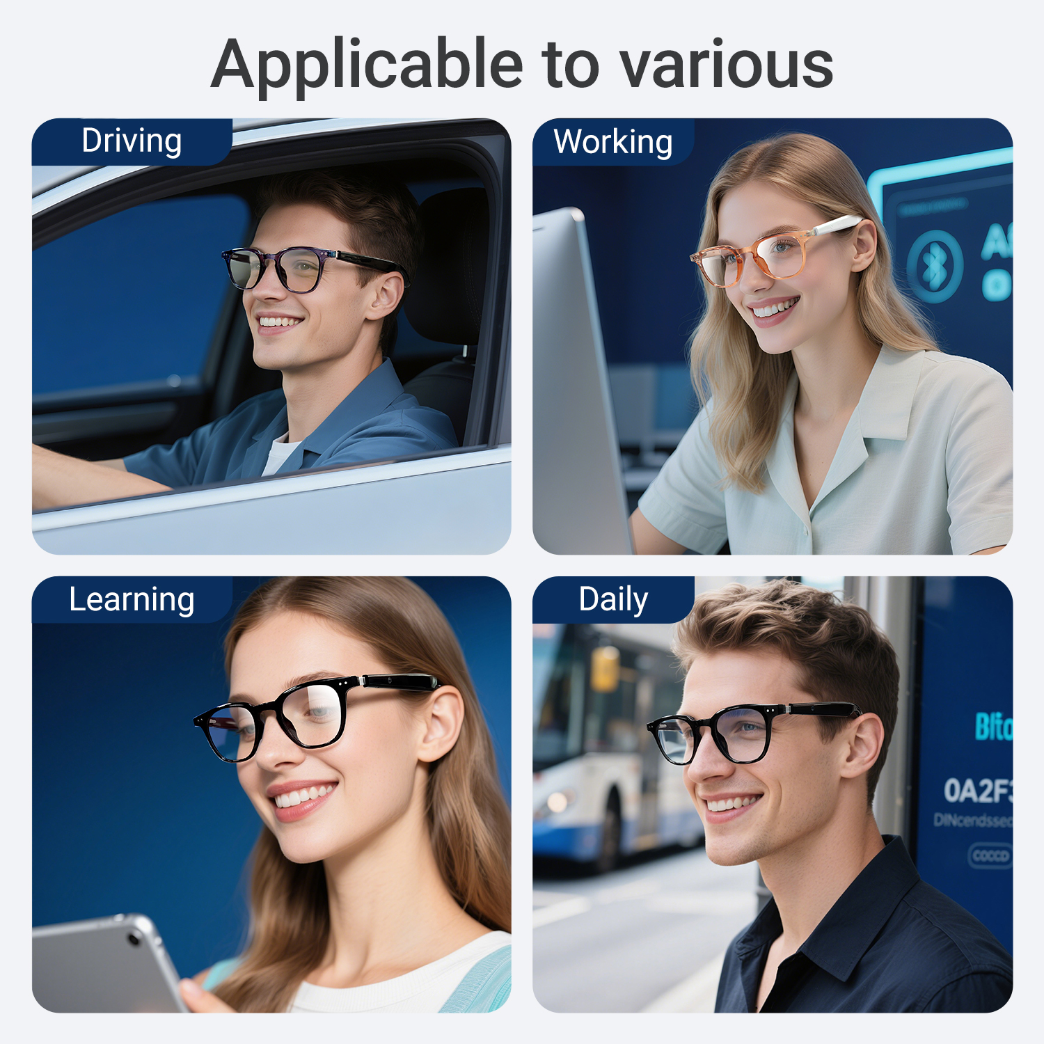 Photochromic Smart Glasses Ant - Audio Music To Video ulasan dan harga