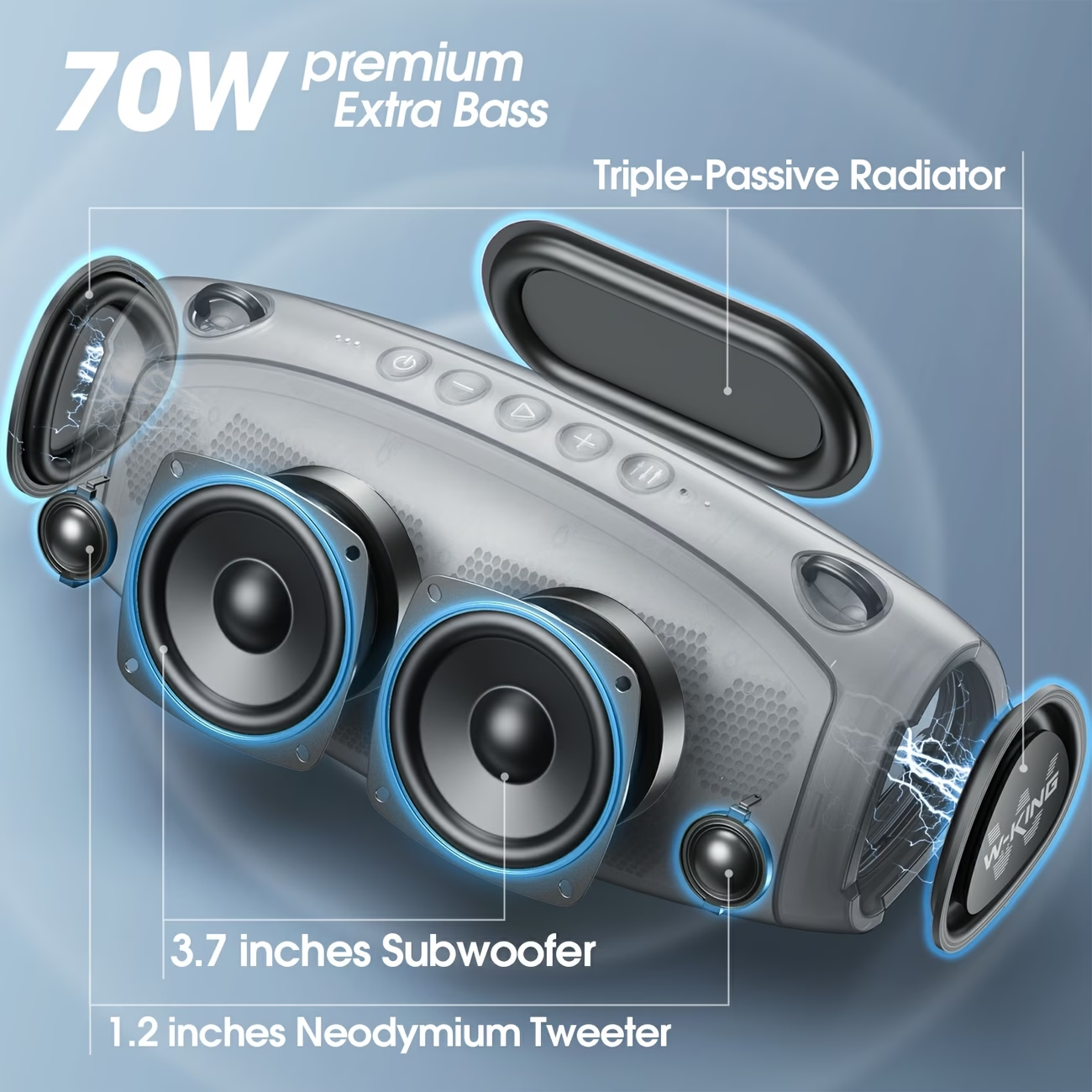 W-KING 120W Max Loud Wireless  - Audio Music King ulasan dan harga