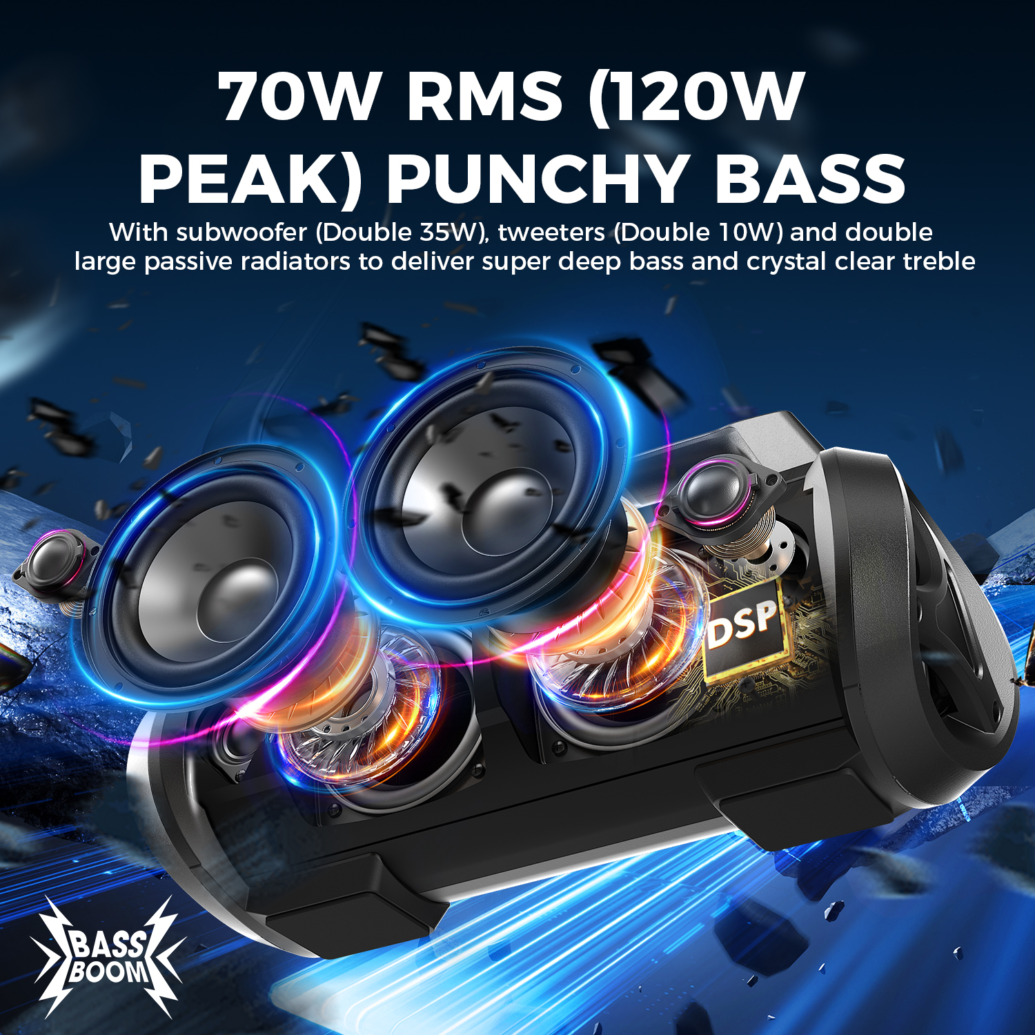 W-KING D10MIC 70W RMS Bluetoot - Audio Music King ulasan dan harga