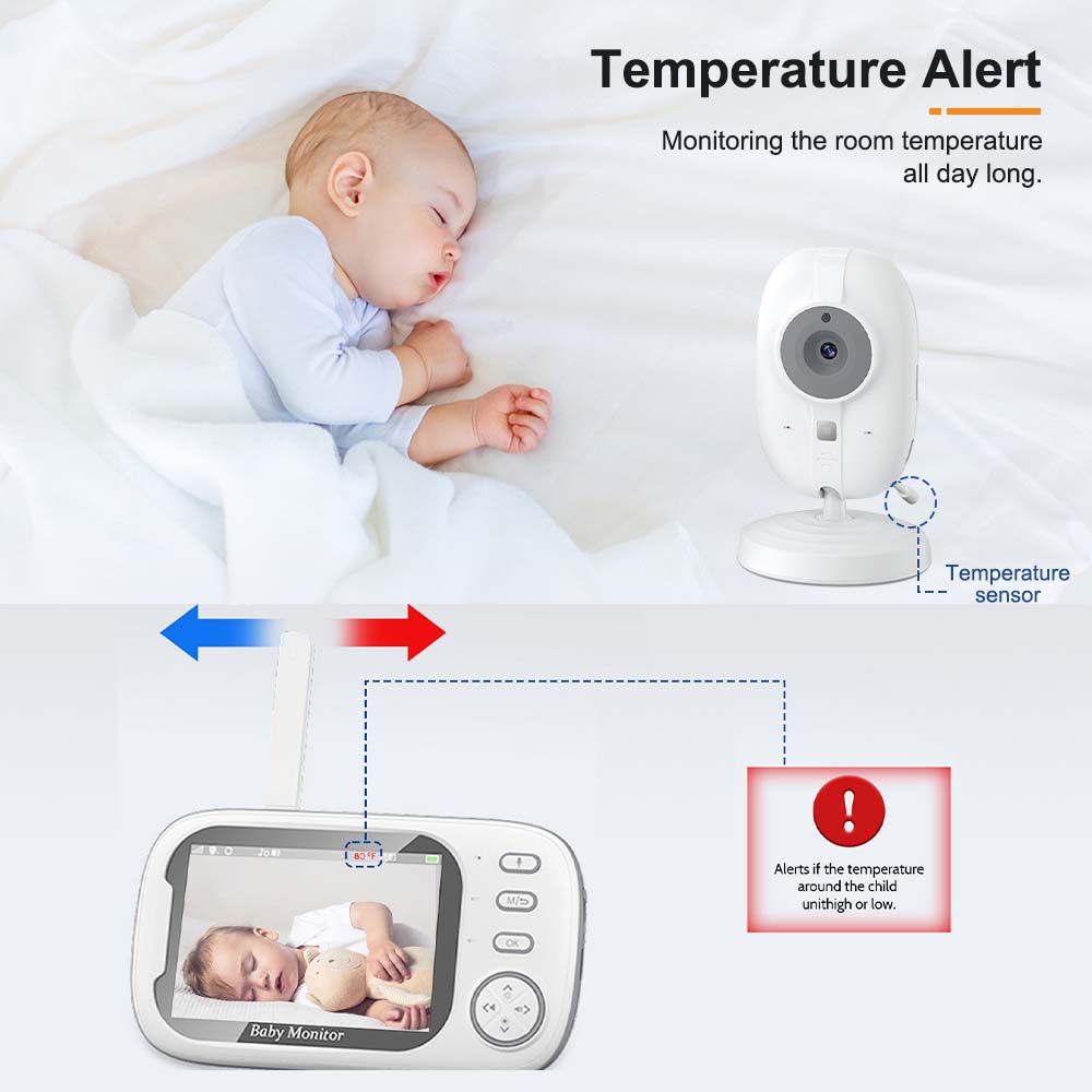 3.5'' Video Baby Monitor 2.4G  - Audio Music To Video ulasan dan harga