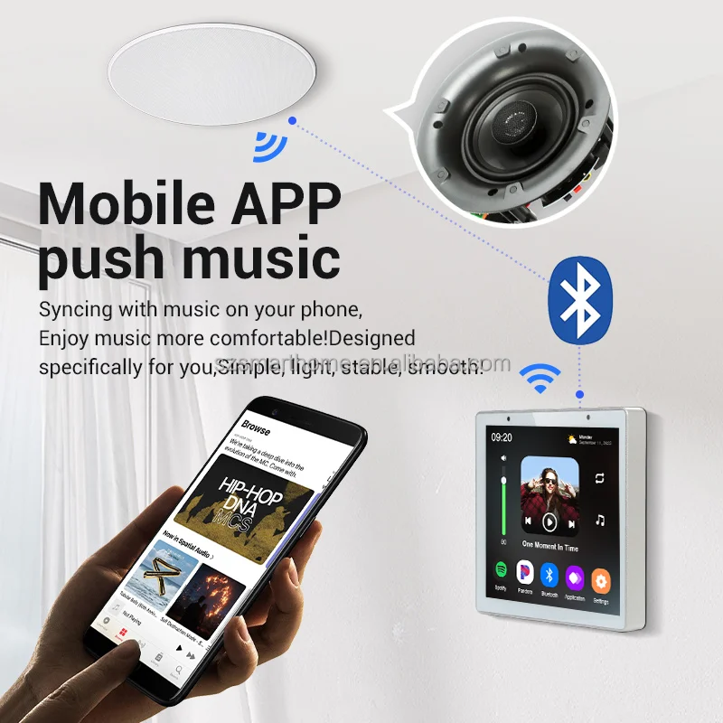 4-Inch Smart Home Background M - Audio Music Background ulasan dan harga