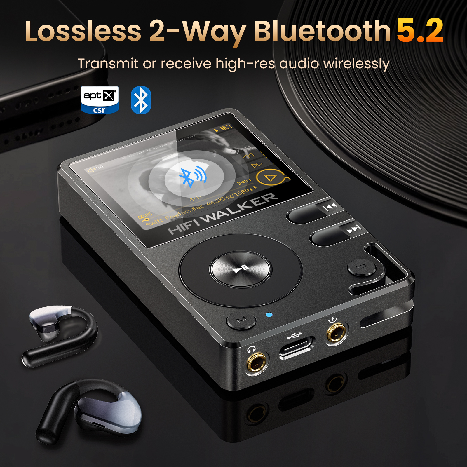 HiFi Walker H2 DAP Player, Por - Audio Music Offline ulasan dan harga